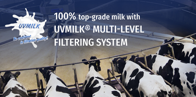 100% top-grade milk with UVMILK Multi-level filtering system