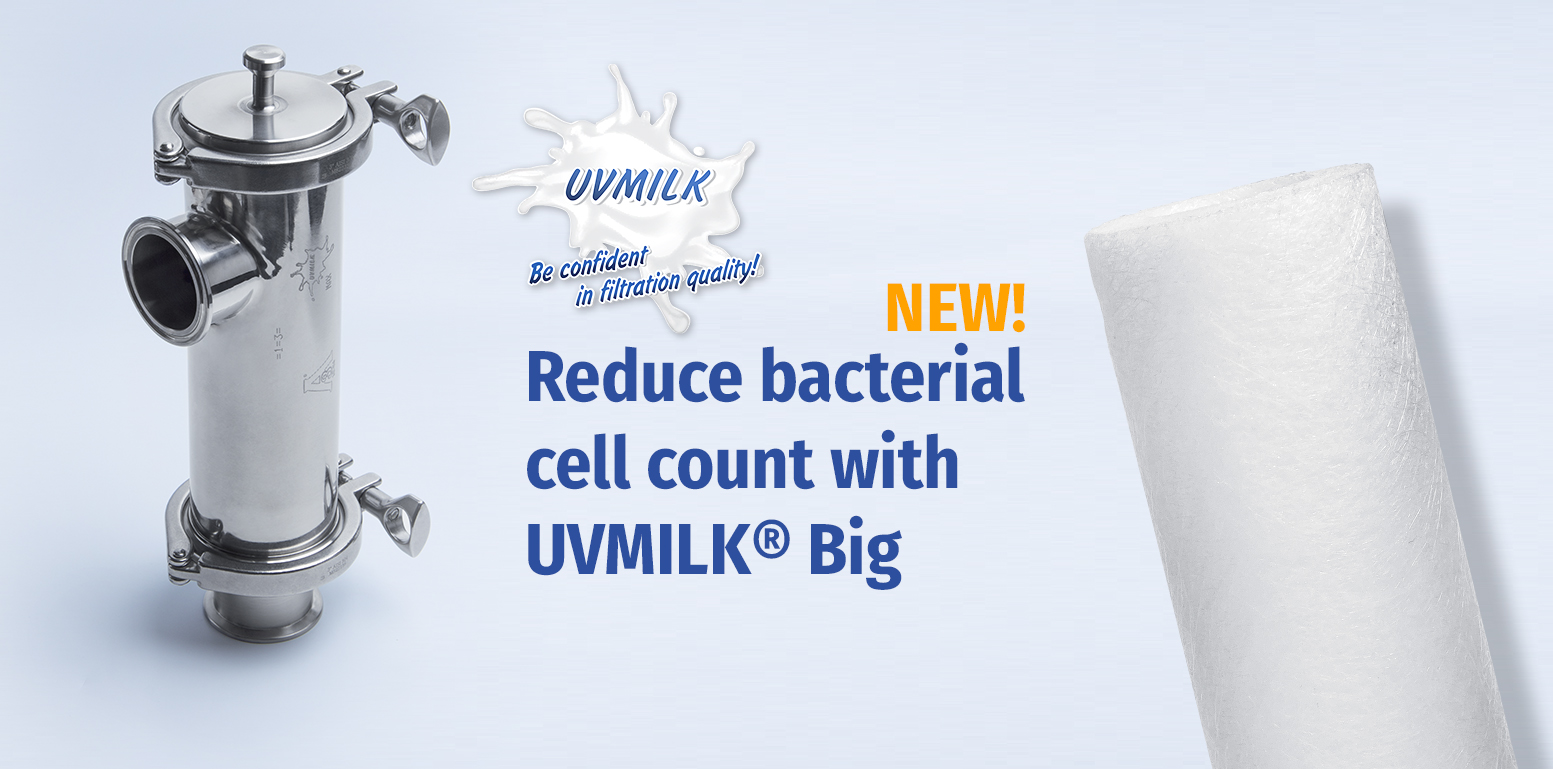 UVMILK&reg; Big will reduce bacterial cell count in your milk